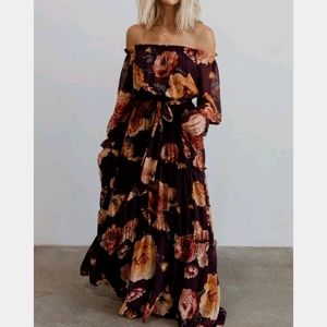 Baltic Born Isabel Eggplant Floral Maxi Size Medium